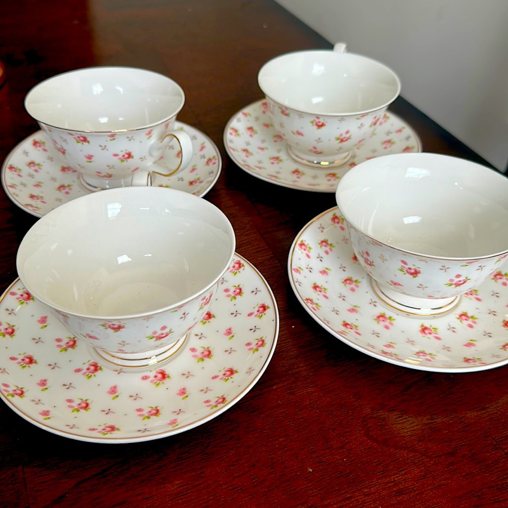 Grace Teaware Pink Rose Tea Set